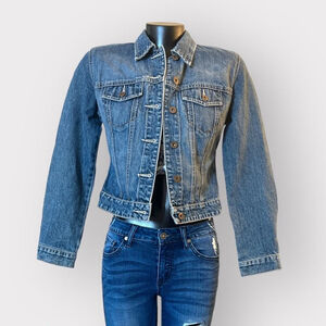 Gap Jeans Vintage Denim Jacket Womens XS Blue 2000 Y2K Cotton Classic Trucker